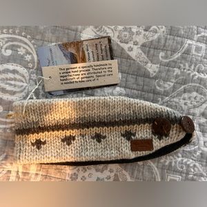 Winter headband, wool and fleece